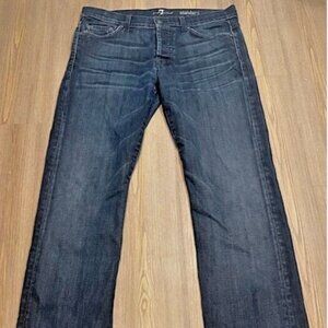 7 For All Mankind Men’s Jeans 33x29 Dark Wash Straight Denim